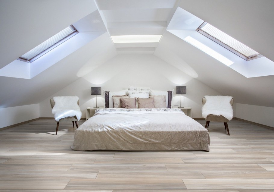 Мансардные окна в интерьере