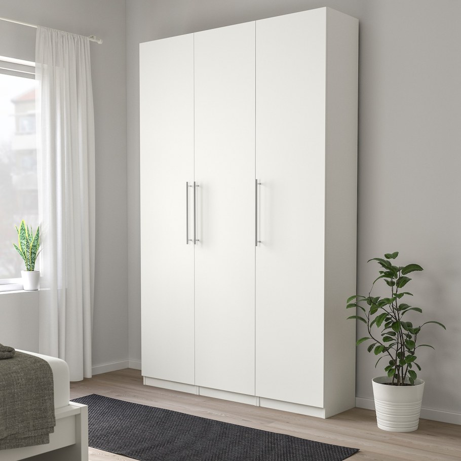 Opphus ОПХУС гардероб с 6 дверями, белый/ФОННЕС белый120x42x191 см