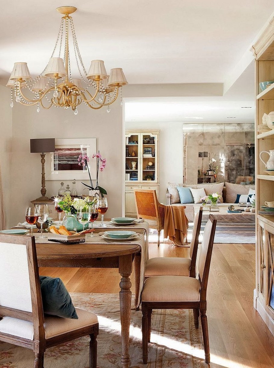 Кухня гостиная во французском стиле