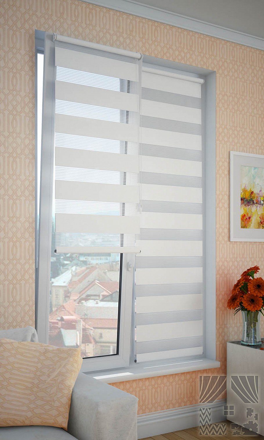 Штора день ночь 160х160