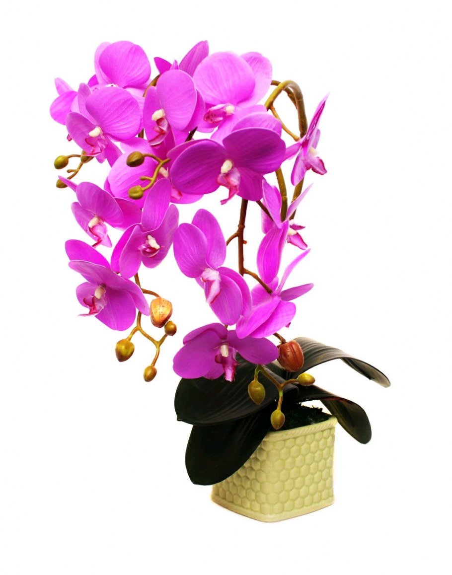 Композиция из искусственных орхидей