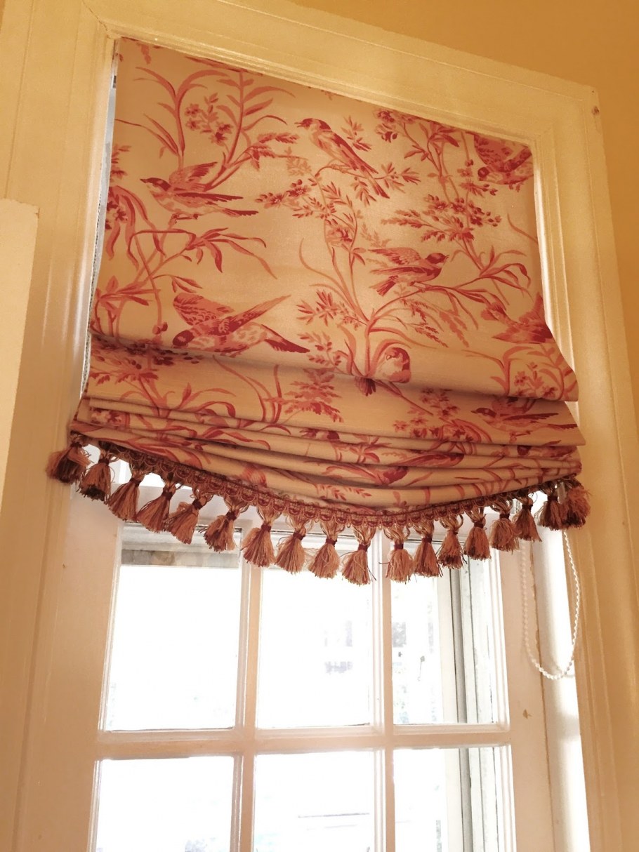 Римские шторы со стеклярусом