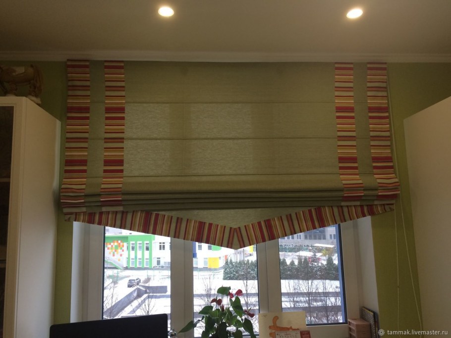 Римская штора из льна