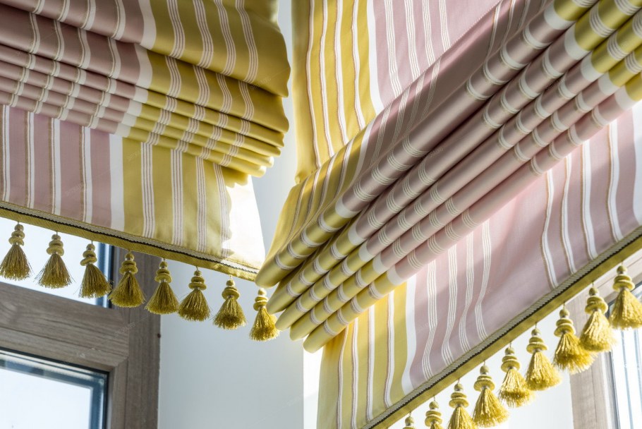 Римская штора с тесьмой