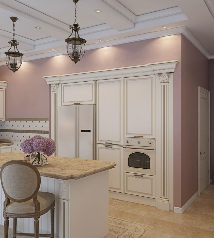 Остров на кухне в стиле Прованс