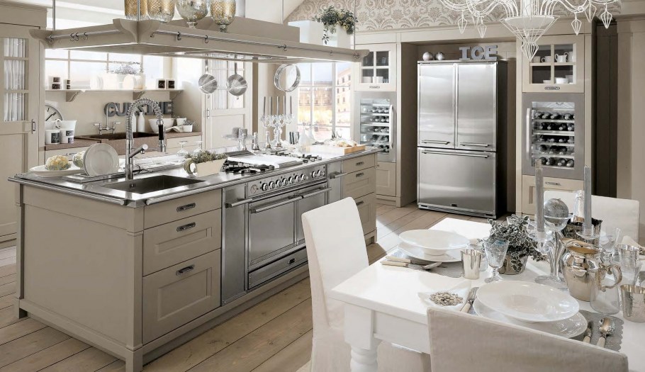 Кухонный остров в стиле Прованс