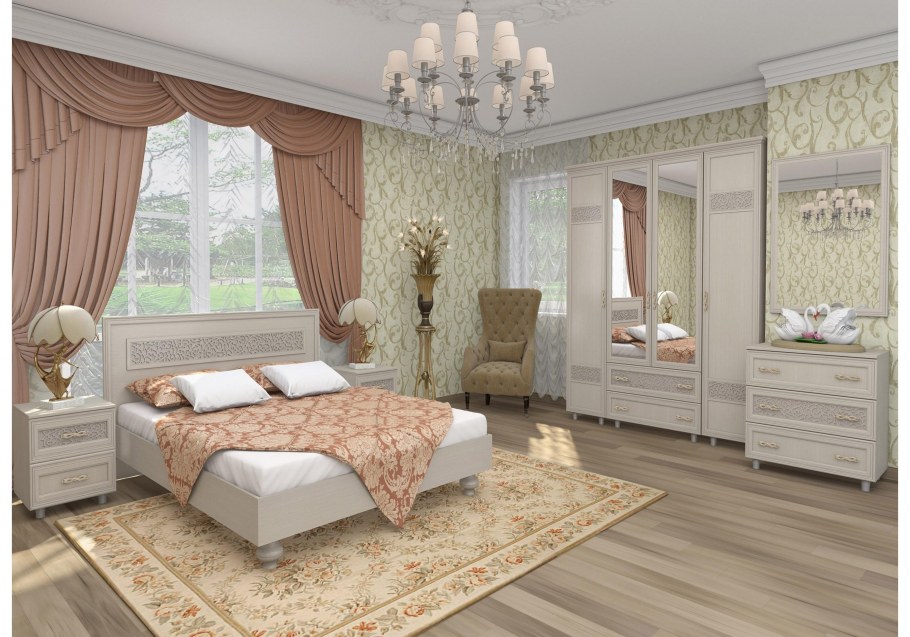 Спальня Виктория (дуб белфорт/жемчуг