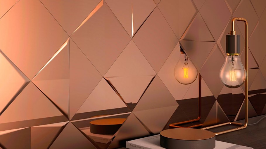 Зеркальная плитка медная