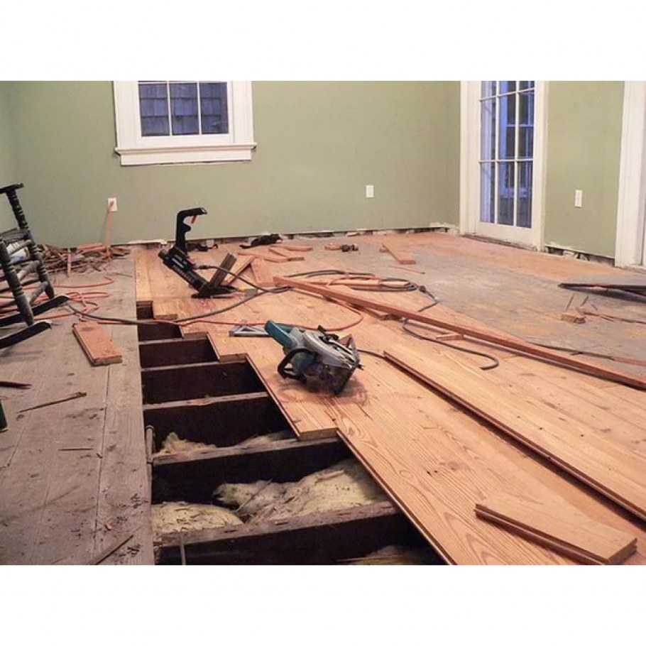 Демонтаж деревянного пола в квартире