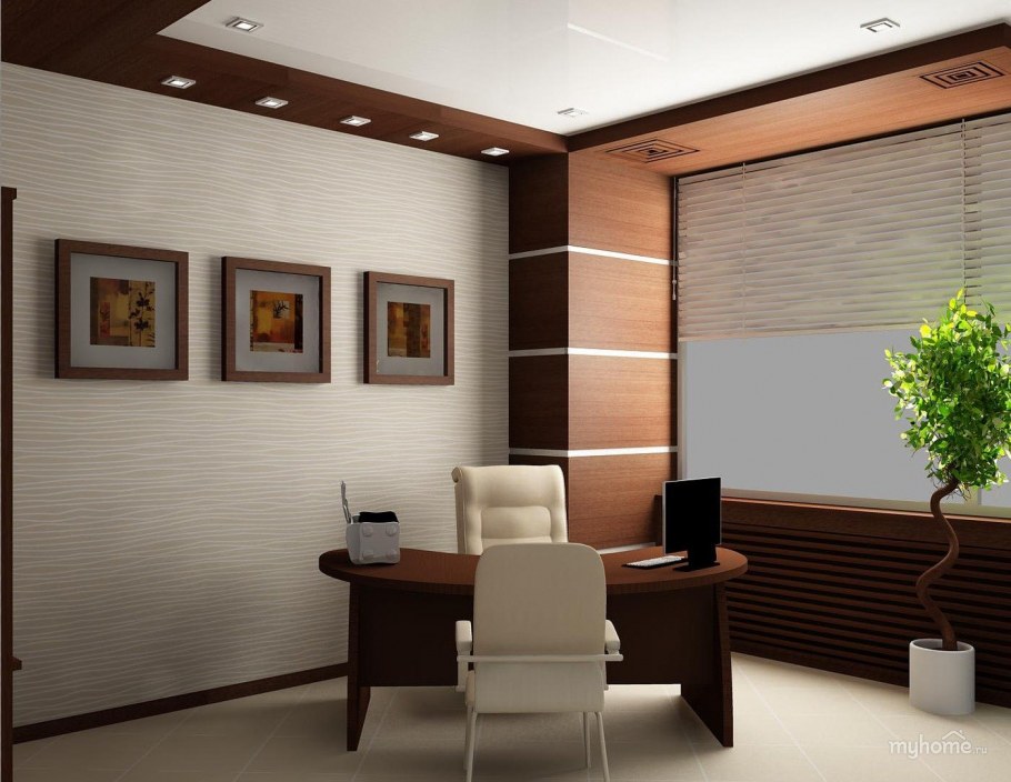 Отделка стен кабинета руководителя