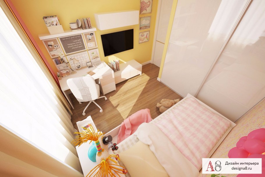 Интерьеры двухкомнатных квартир с детской