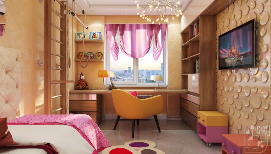 Интерьер двухкомнатной квартиры с детской в Ульяновской серии