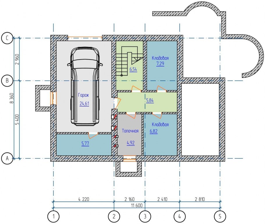 Размер парилки 2.2 на 2.6