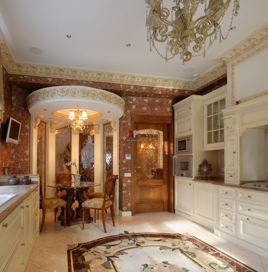Шикарная кухня в классическом стиле