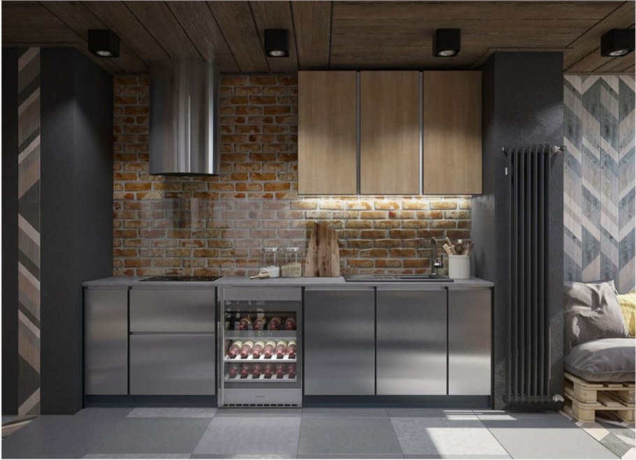 Фасады для кухни в стиле лофт