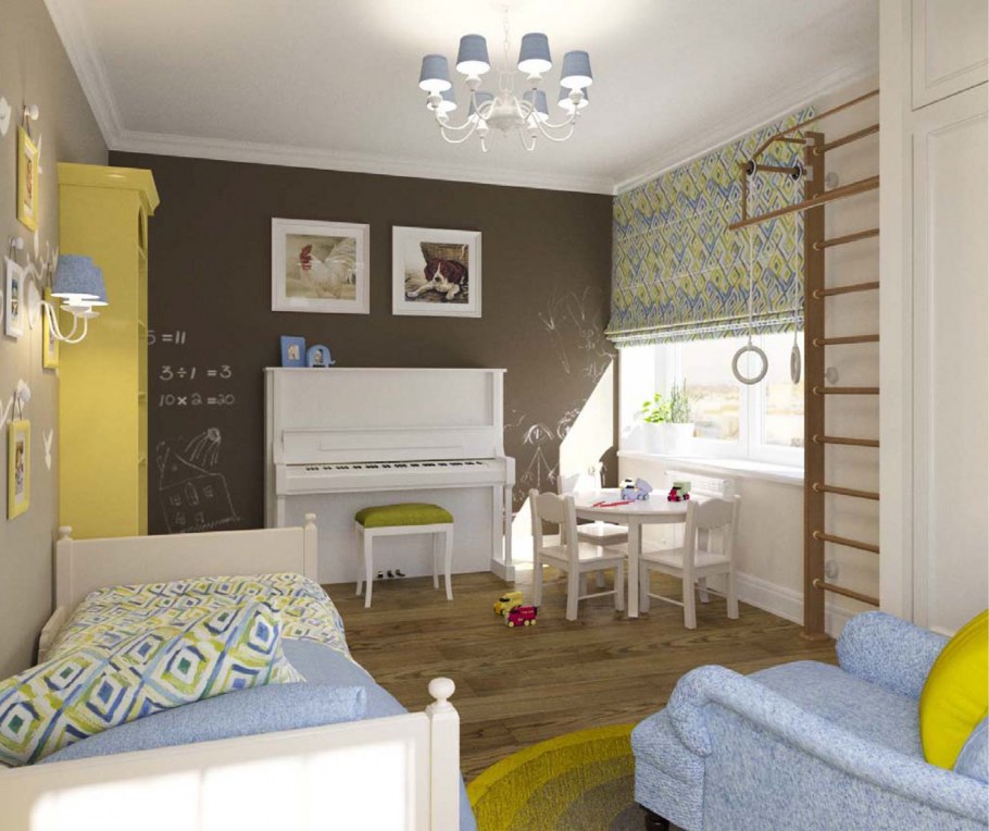 Детская в бежево коричневых тонах