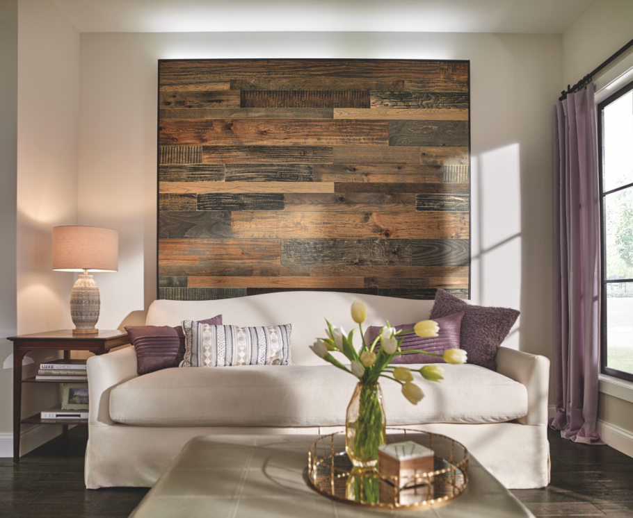 Отделка стен под дерево