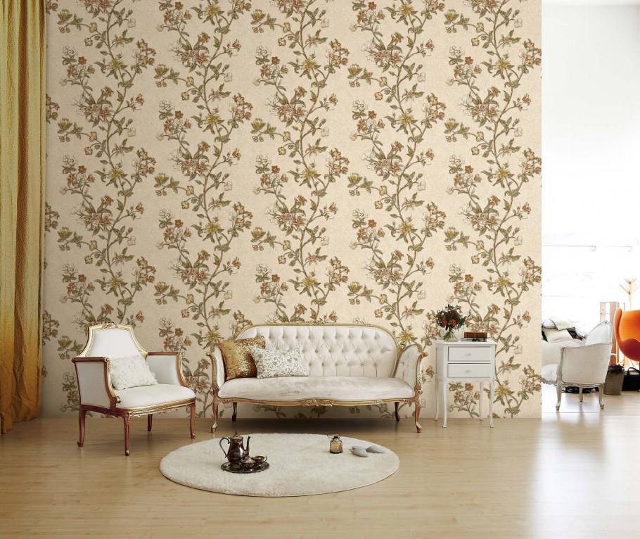 Расцветки обоев для зала