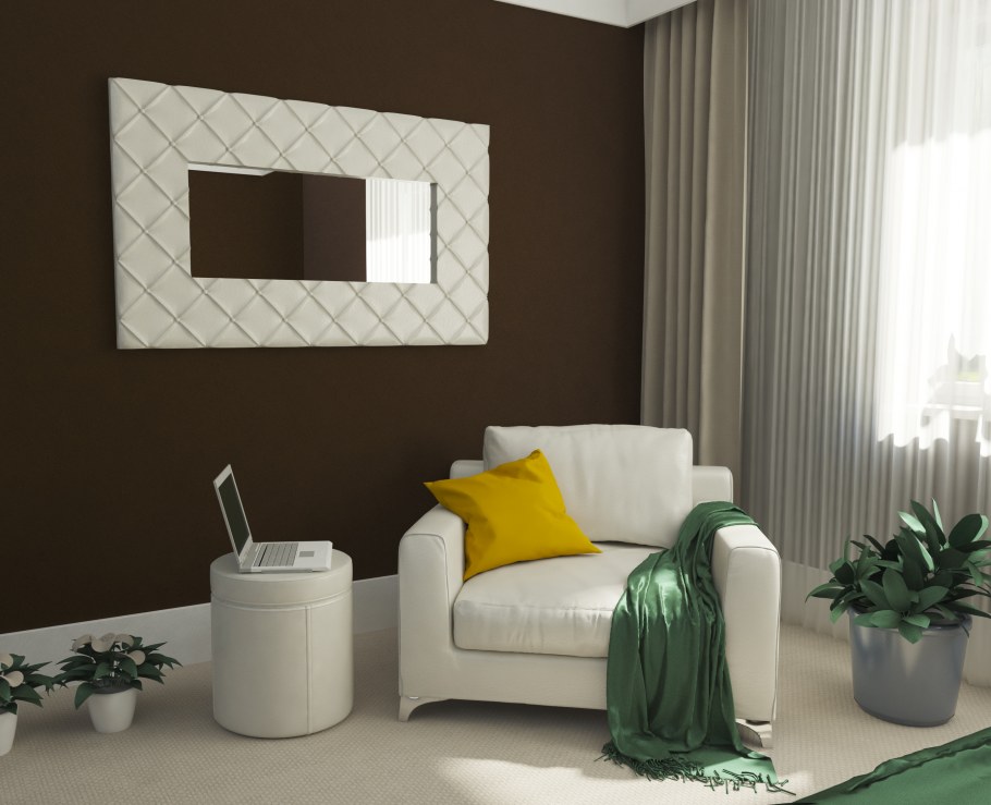 Зеркала в интерьере гостиной