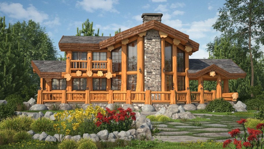 Красивые деревянные дома