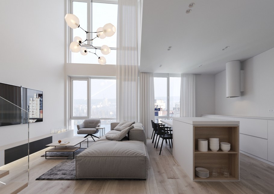 Однокомнатная квартира в минималистическом стиле