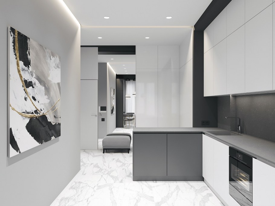 Белая квартира Минимализм