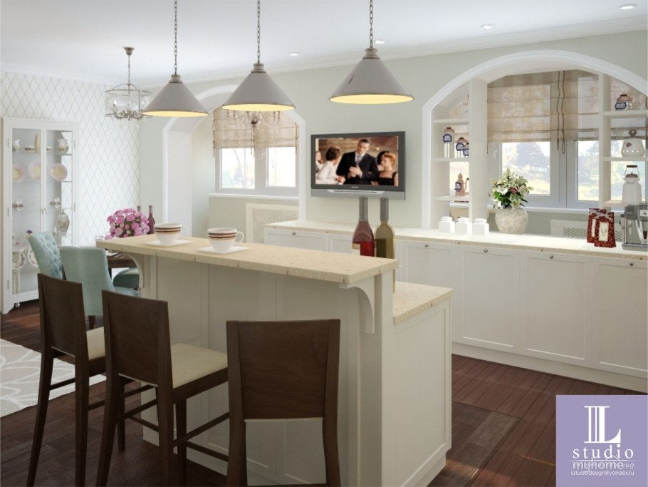 Барная стойка кухня гостиная