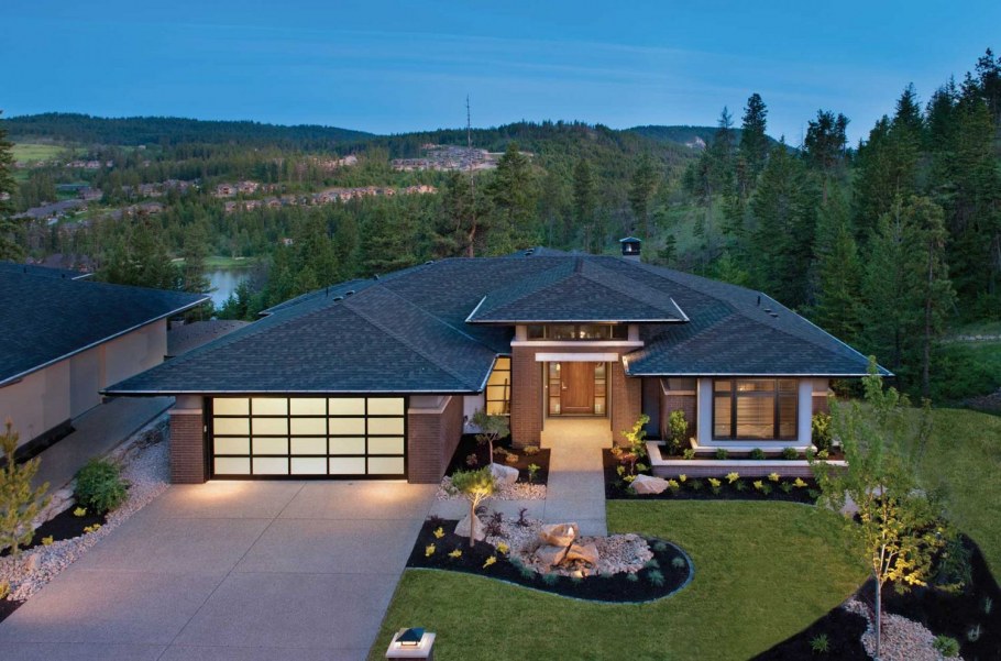 Одноэтажный загородный дом