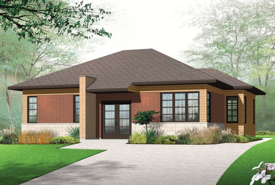 Оригинальный одноэтажный дом