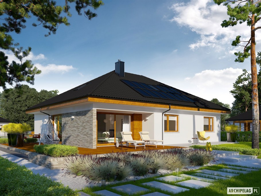 Проект современного одноэтажного дома