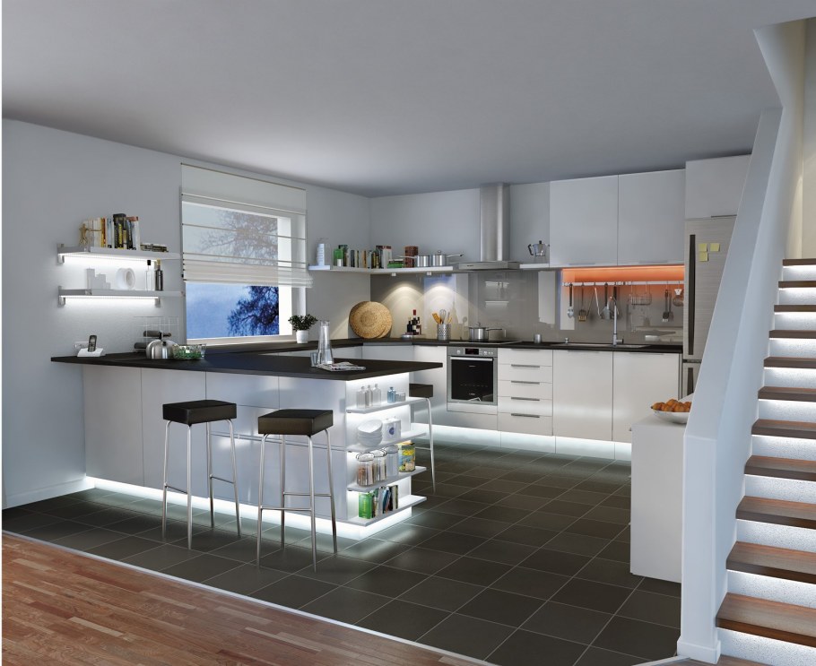 Кухни с подиумом модные