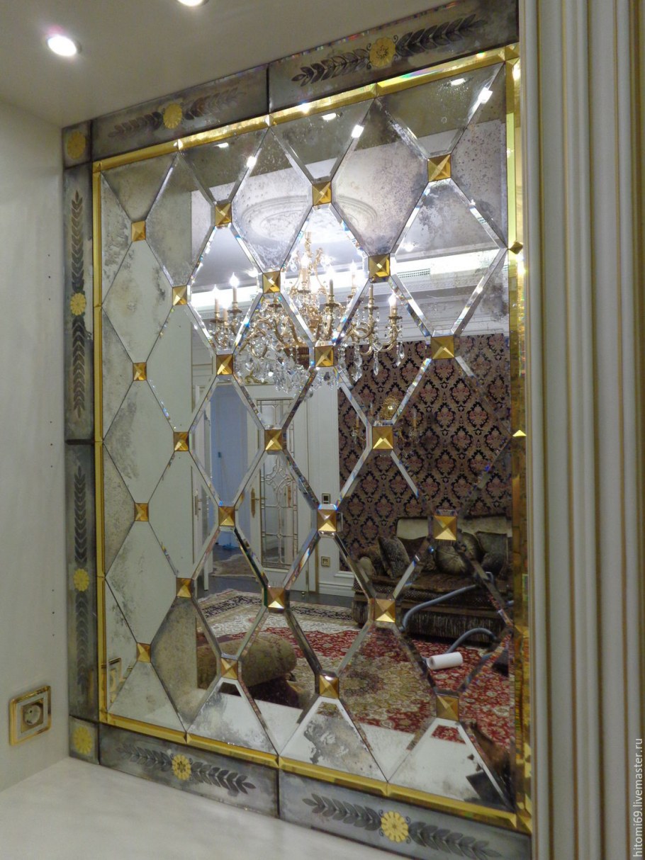 Зеркальная плитка с фацетом в Леруа