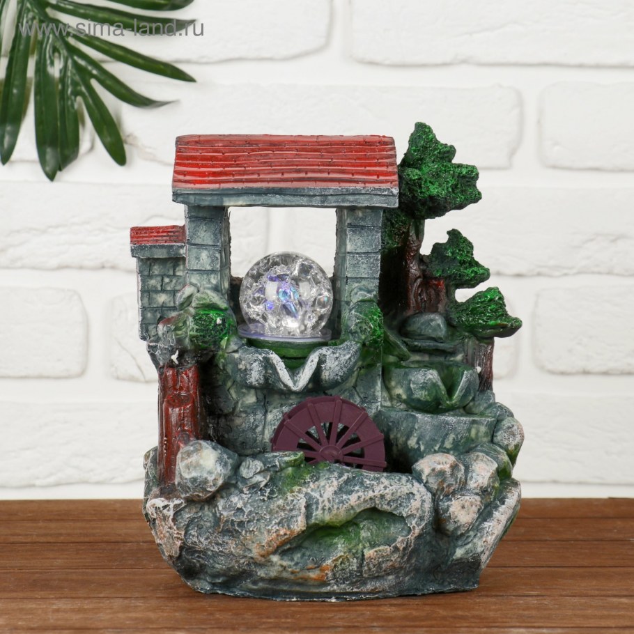 Настольный фонтан с подсветкой
