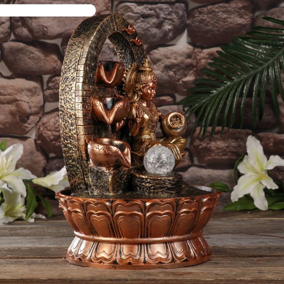 Фонтан декоративный для дома настольный Лакшми больщтй