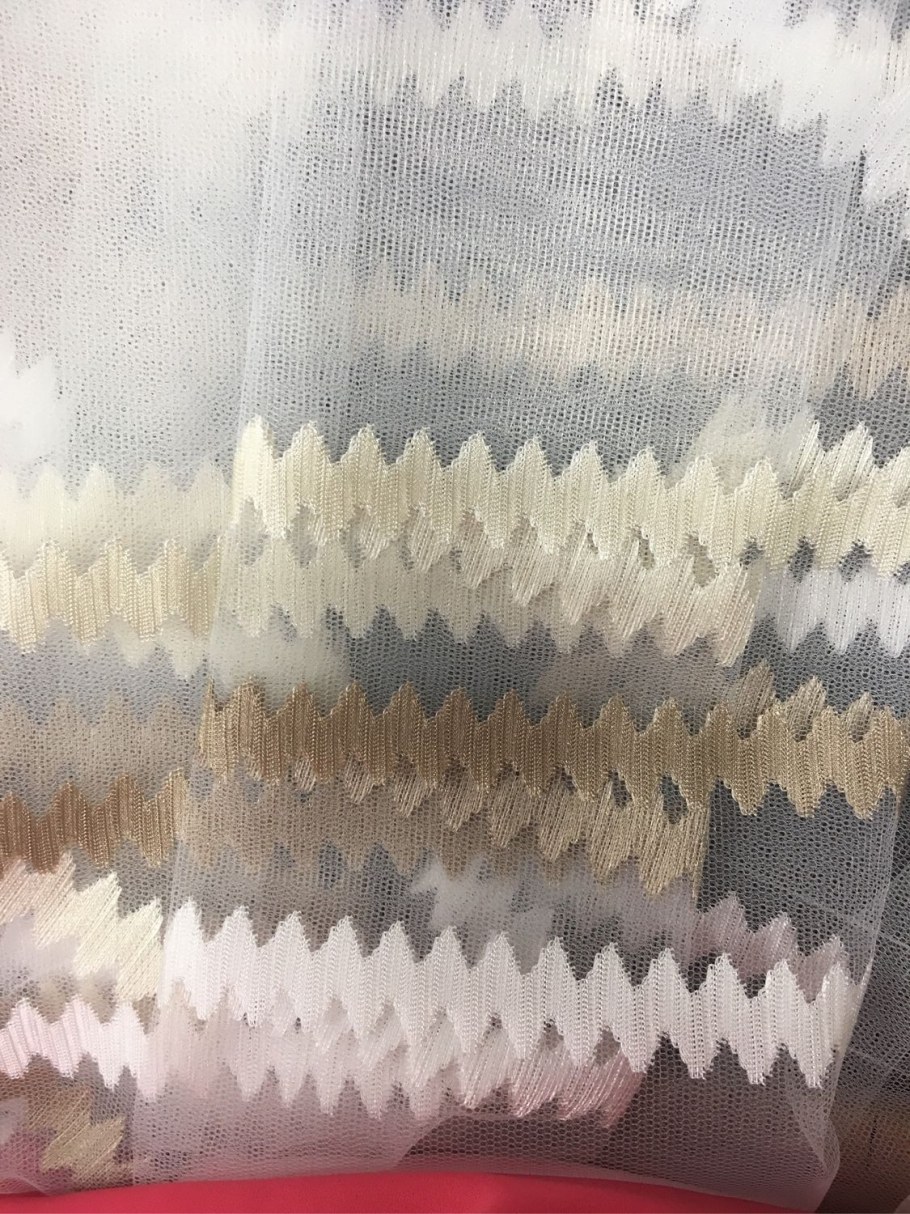 Тюль сетка в полоску горизонтальную