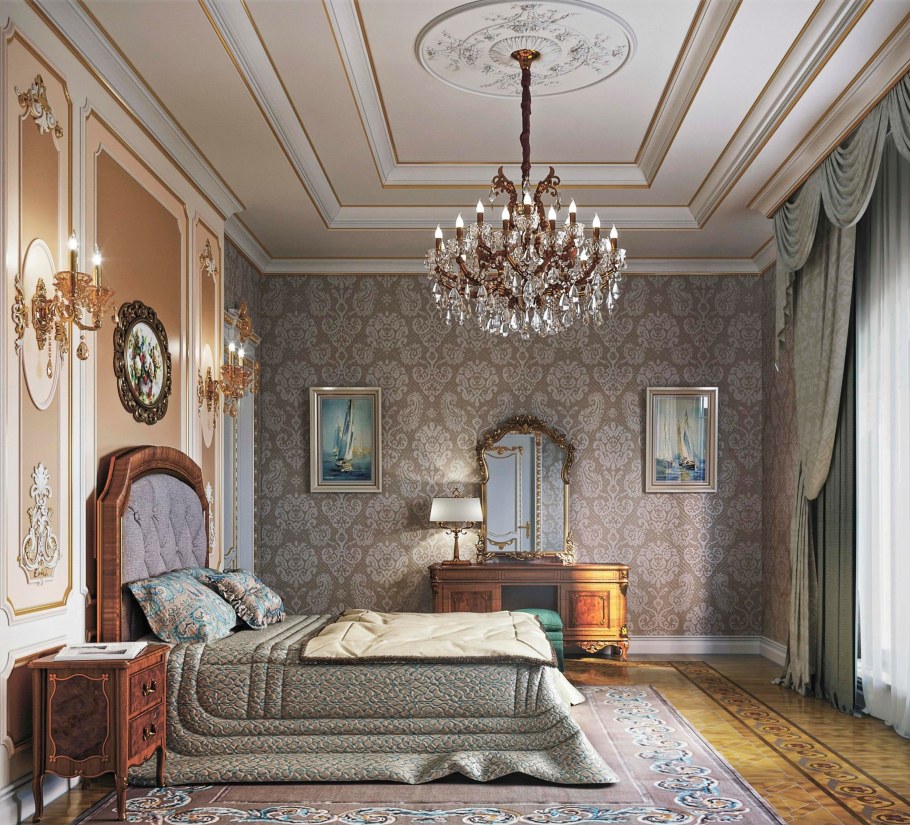 Спальня в дворцовом стиле