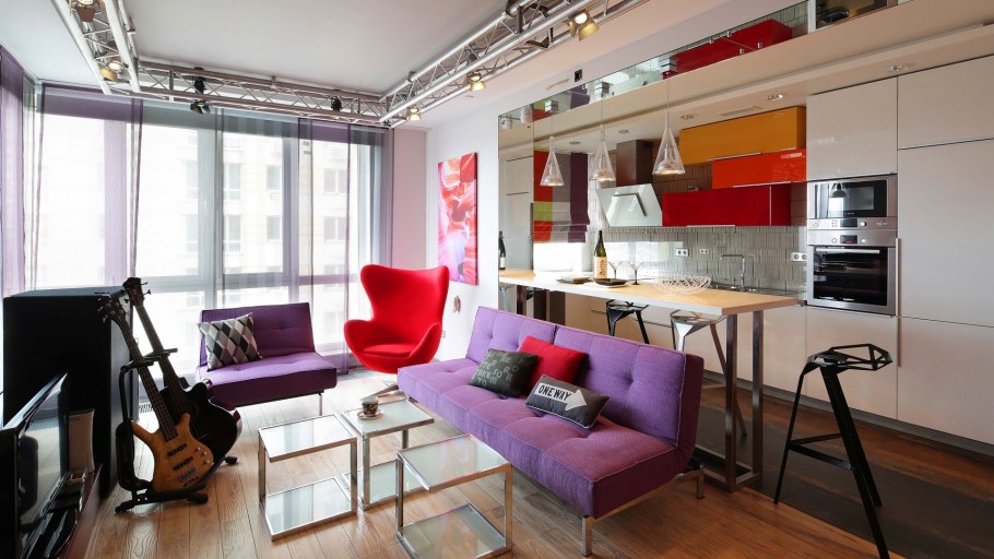 Гостиная в стиле Фьюжн