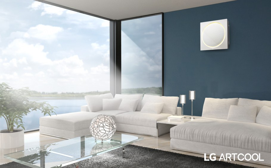 Кондиционер над диваном