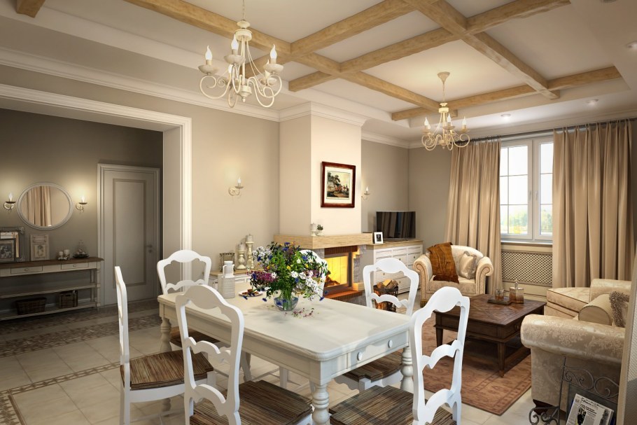 Интерьер Прованса в загородном доме