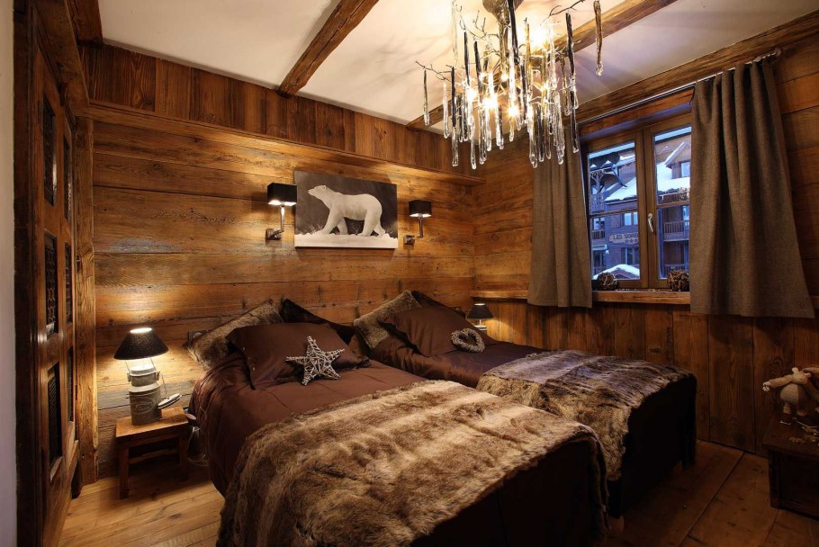 Альпийское Шале интерьер спальня