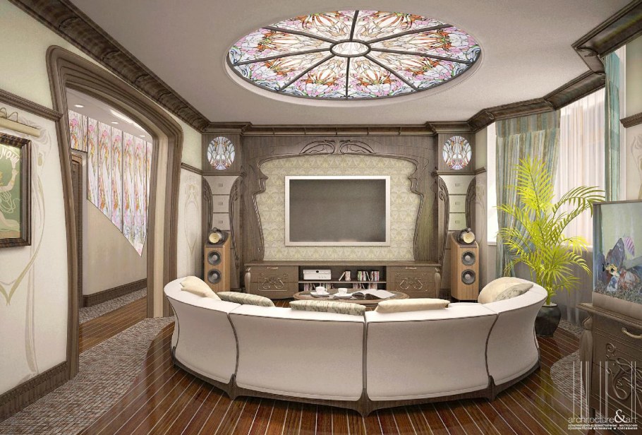 Арт-нуво стиль в интерьере квартиры