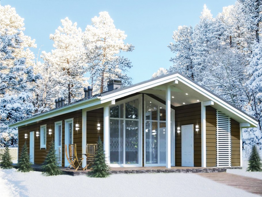 Скандинавский каркасник одноэтажный