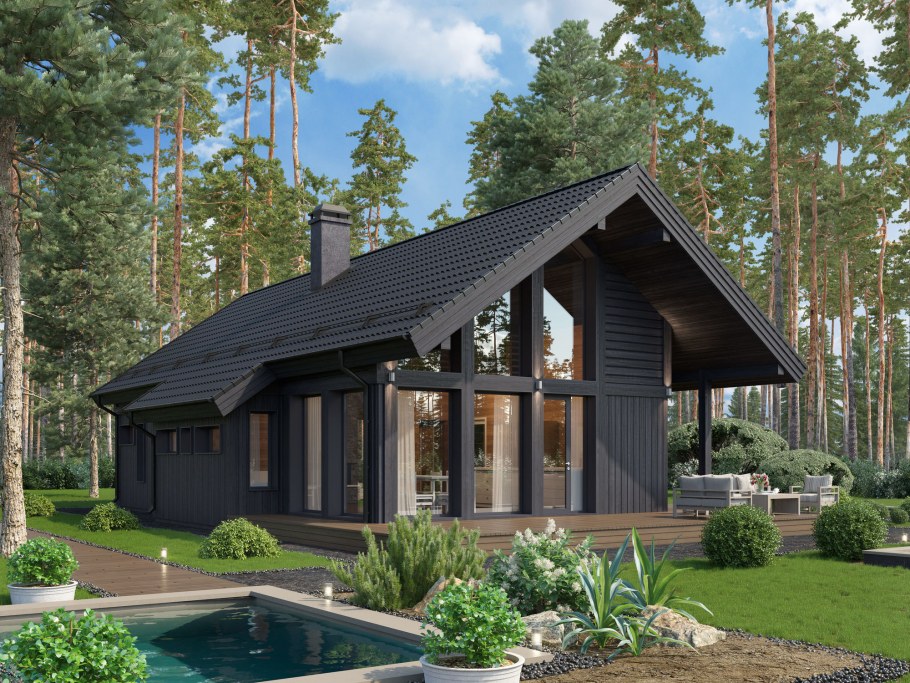 Визуализация каркасного дома