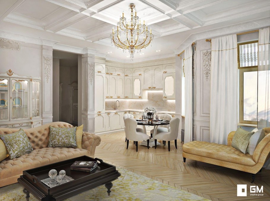 Гостиная в стиле классицизм