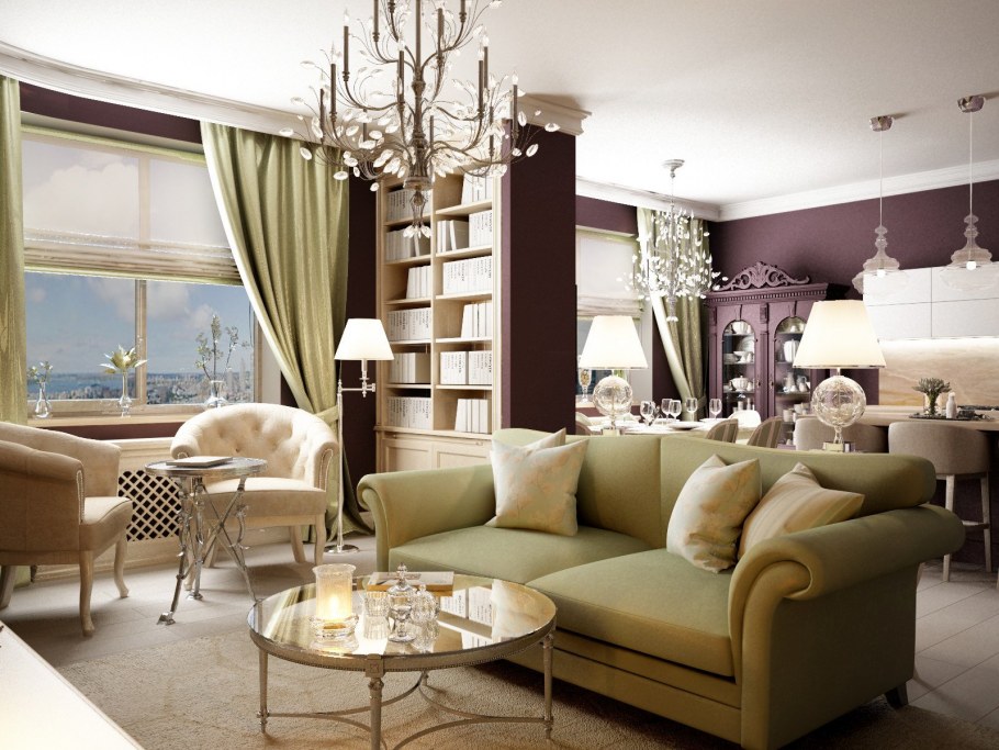 Европейский стиль гостиной