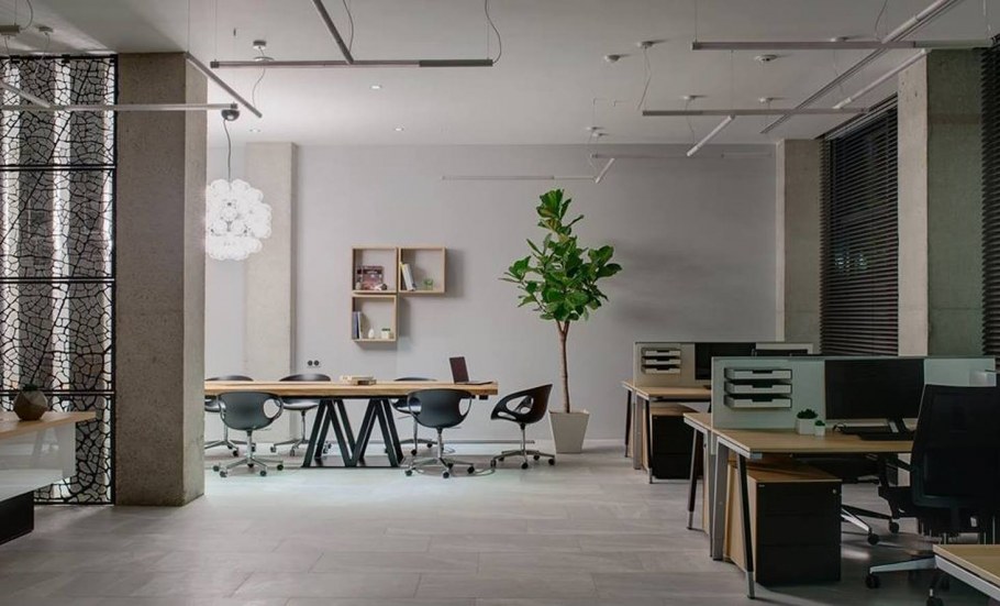 Интерьер офиса в эко стиле