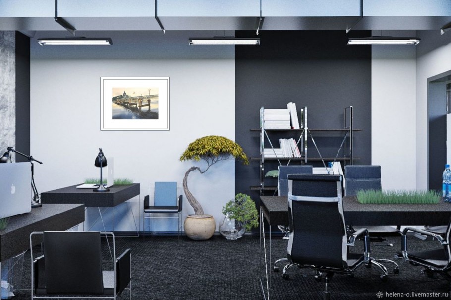 Белый потолок в стиле лофт