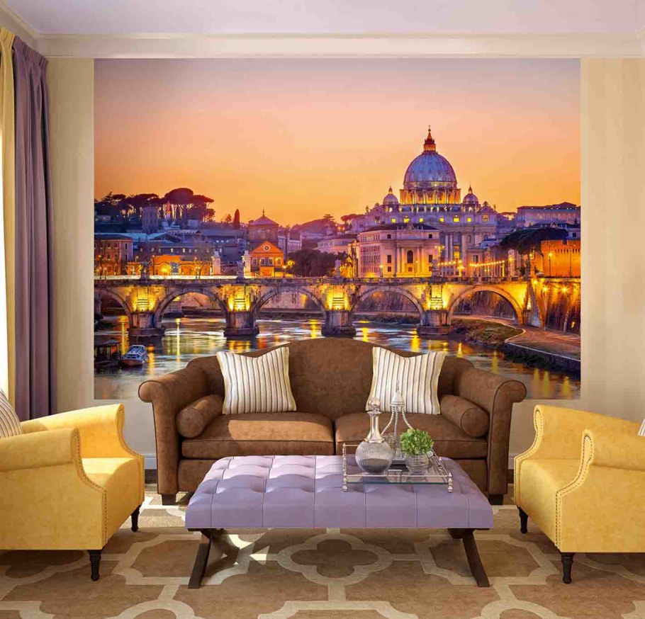 Гостиная с фотообоями