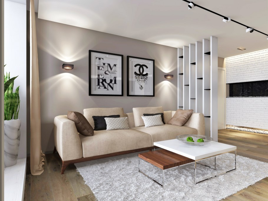 Расстановка мебели в гостиной 35 квадратов