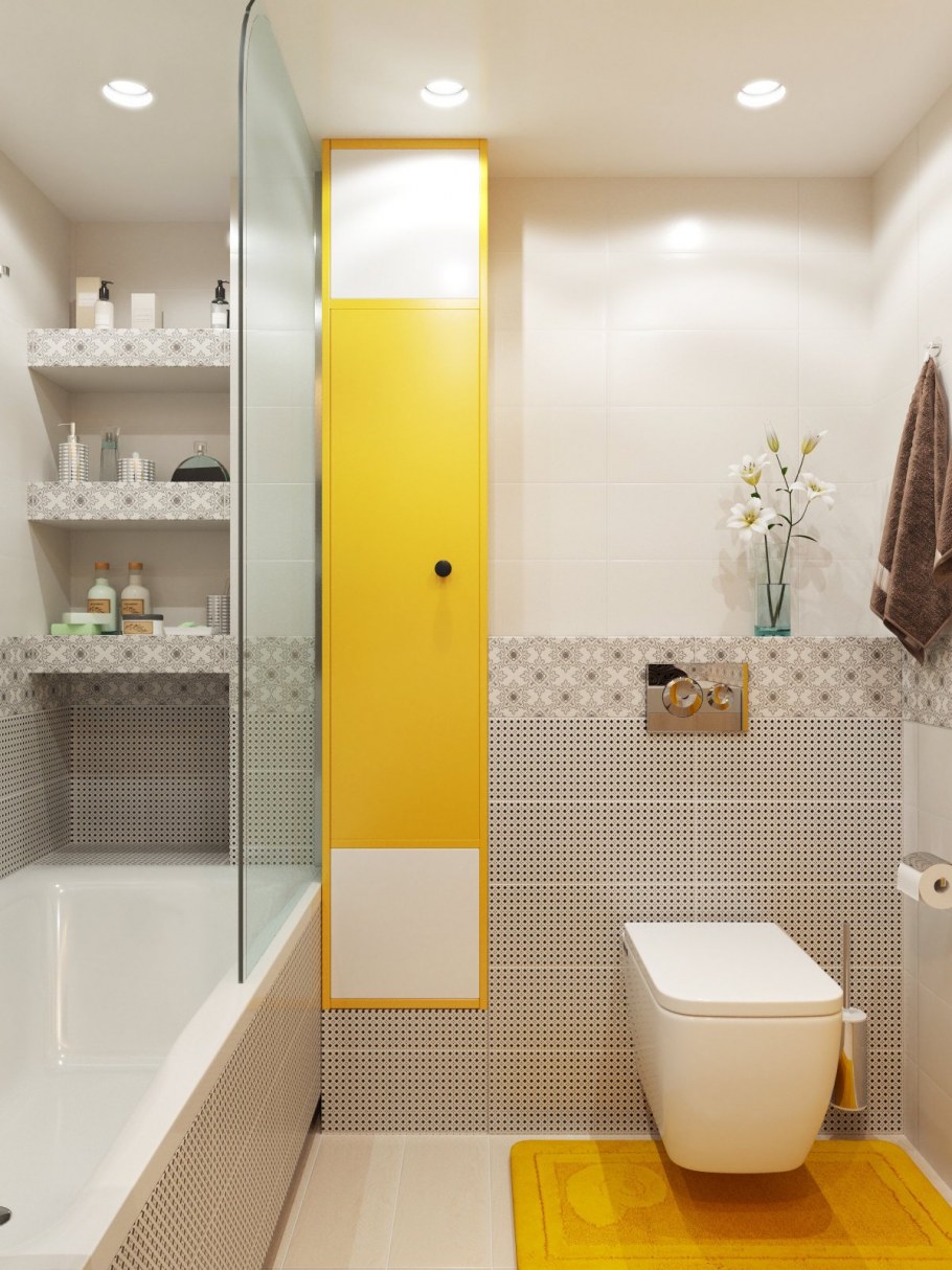 Ванная с яркими акцентами